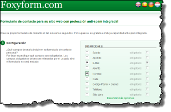 Formulario de contacto para tu sitio web con protección anti-spam integrada!