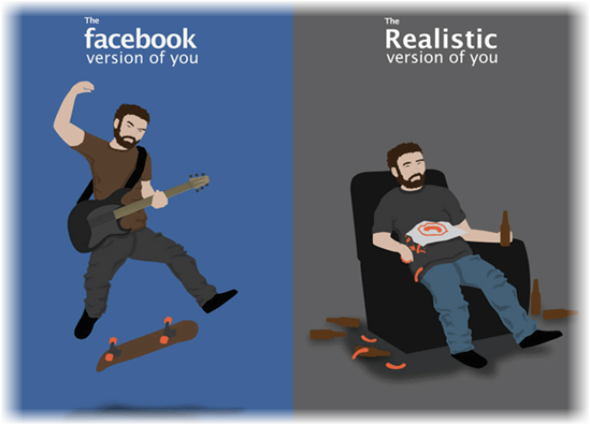 Tu versión Facebook y tu versión realista