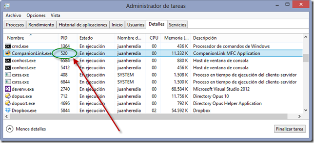 Obtener los puertos de un programa en Windows