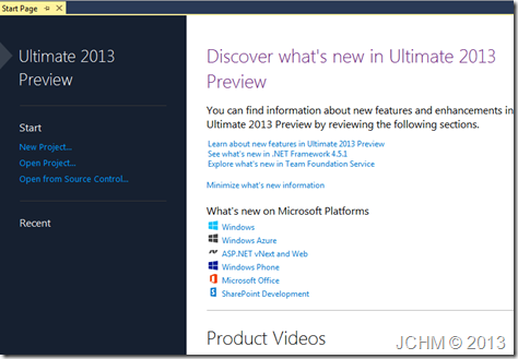 Máquina virtual de Visual Studio 2013
